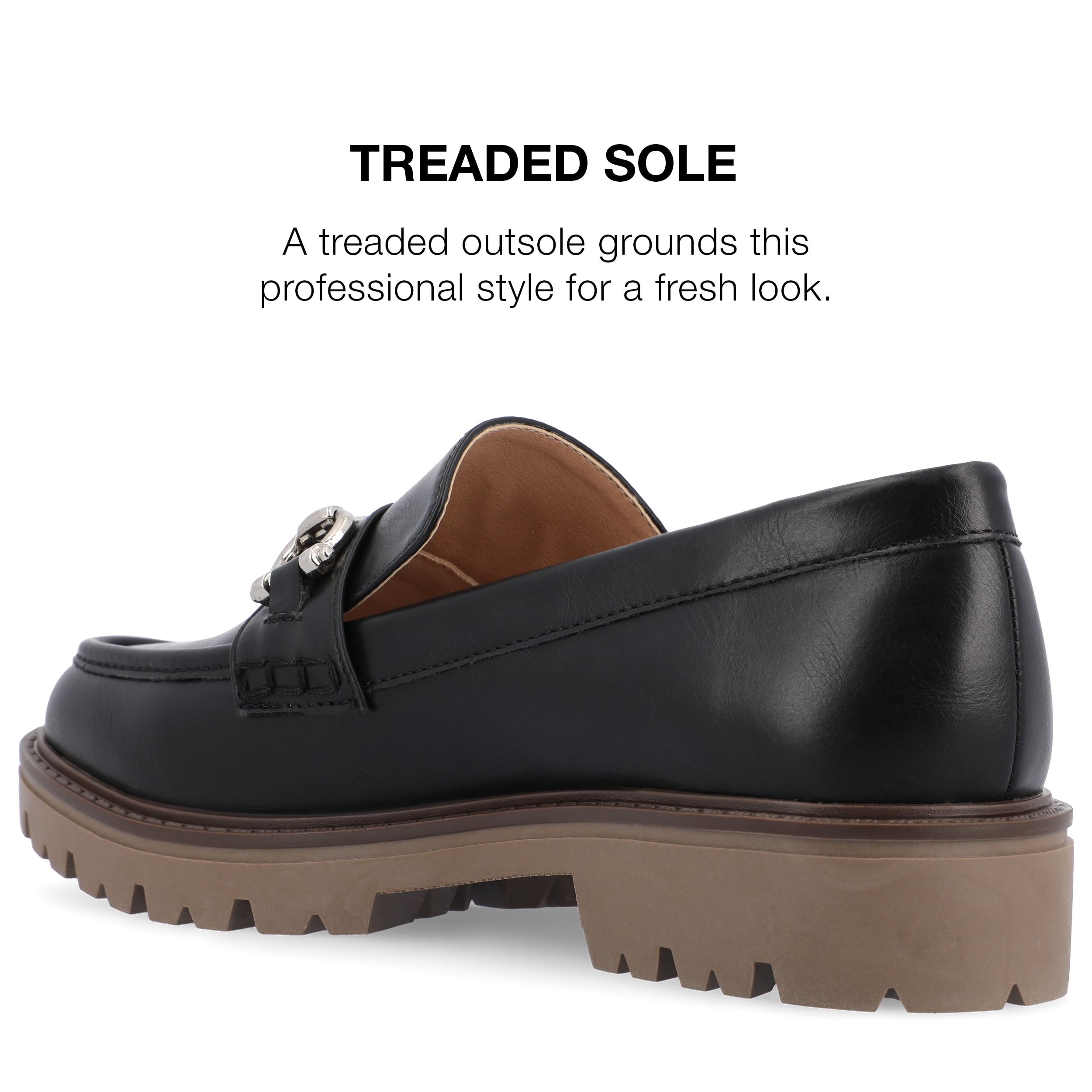 Journee Collection WomensTru Comfort Foam Jessamey Treaded Outsole Loafer Flats