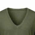 thumbnail image 5 of Muscularfit Vintage T Shirts T Shirt Men Baggy Muscle Cotton Shirts T Shirts 3/4 Sleeve V-Neck Green Classic T-Shirt Mens Shirts Casual,S, 5 of 6