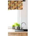 thumbnail image 2 of Ambesonne Floral Window Valance, Warm Tone Nostalgia Flowers, 42" x 12", Mustard Apricot Redwood, 2 of 2