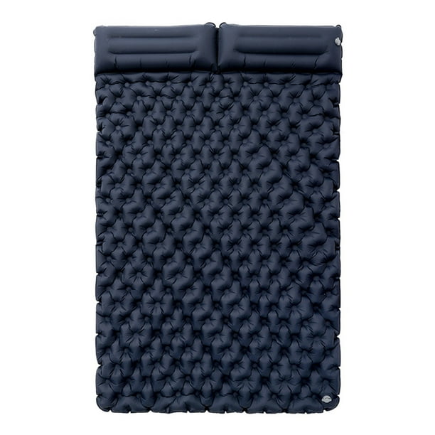 Sywqhk Colchón inflable impermeable para dormir Campamento Cojín de aire doble (Azul marino) Sywqhk Alta Calidad