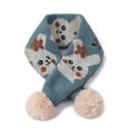 thumbnail image 2 of KYAIGUO Toddler Girls Boys Adjustable Scarf Kids Winter Fleece Warm Collar Scarves Baby Cartoon Soft Neck Warmer Scarf, 2 of 9