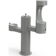 Elkay Lk4430bf1m Ezh20 14" Floor Mounted Outdoor Bi-Level Bottle Filler Combo Station -