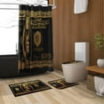 thumbnail image 3 of 4PCS/Set Money Bathroom Set Shower Curtain set for Bathroom,Black Gold Hundred US Dollar Bills Cash Benjamin Franklin Bathroom Decor, Waterproof Fabric Bath Curtain,Non-Slip Bath Rugs Toilet Mats, 3 of 10