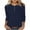 Blue, variant on Otntypg Fall Spring Sweater Tops for Women Casual Half Button up Three Quarter Length Sleeve Crewneck Ribbed Striped Knit Pullover Henley T-Shirts Loose Fit Comfy Tunic Blouse Beige S