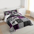 thumbnail image 3 of Homewish Wild Deer Bear Full Size Comforter Sets,Rustic Farmhouse Cabin Bedding Comforter Set,Gray Purple Buffalo Bedding Sets For Boys Kids,Luxury Bedroom Decor Reversible,3-Piece, 3 of 8
