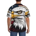 thumbnail image 3 of Fotbe American Bald Eagle Camisa Estampada de Manga Corta para Hombre, Casual de Verano, Estilo Playero, Sin Arrugas-4X-Large, 3 of 5