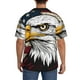 thumbnail image 3 of Fotbe American Bald Eagle Camisa Estampada de Manga Corta para Hombre, Casual de Verano, Estilo Playero, Sin Arrugas-X-Large, 3 of 5
