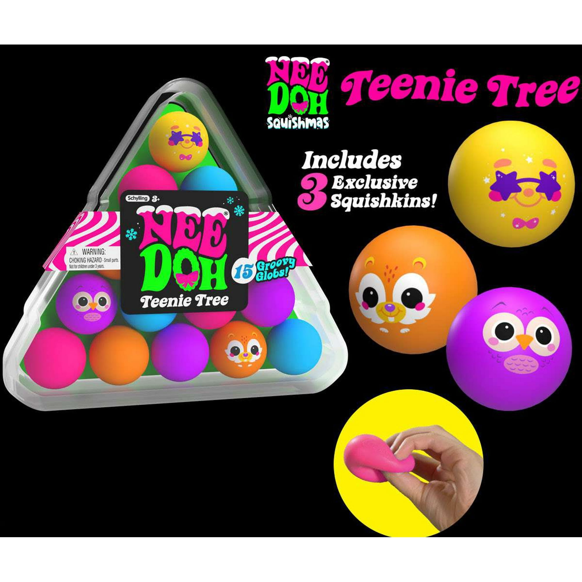 Nee Doh Teenie Tree – 15 Groovy Glob Stress Balls for Kids & Adults