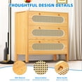 thumbnail image 3 of Dextrus 3 Drawer Vertical Dresser, Wood Storage Cabinet Chest of Drawers, Oak, 3 of 6
