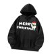 thumbnail image 5 of Sudadera con capucha para mujer, suave, de manga larga, con capucha navideña Negro, 5 of 8