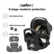 thumbnail image 3 of Diono Quantum 4 3-in-1 Travel System with LiteClik 30 R SafePlus Infant Car Seat and Base, Rear-Facing for Infants 4-30lbs, Includes Infant Car Seat Folding Stroller and Toddler Seat (Gray Slate), 3 of 5