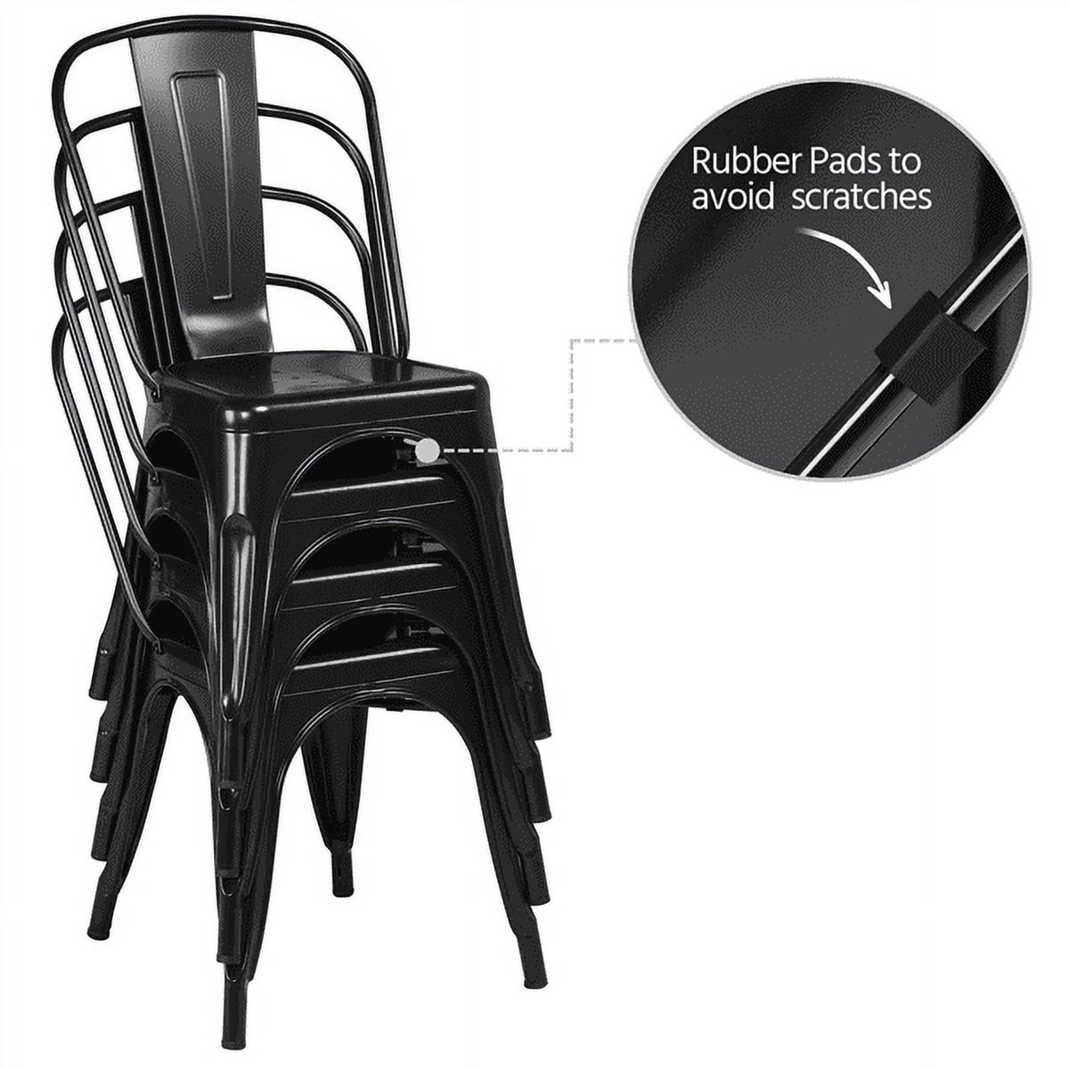 Alden Design Dining Chair, Set of 4, Black - image 5 of 7