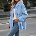 thumbnail image 5 of Women's Fashion Long Sleeve Hooded Solid Color Tassel Lapel Button Denim Jackets Top Casual Outerwear Coat For Women Street Style, 5 of 7