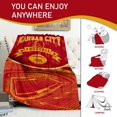 thumbnail image 4 of Football Team Color Throw Blanket 50x60 Inches Flannel City Football Blanket Gift for Men Women Boys Kids Fans Cozy Sofa Leightweight Warm Travel Blanket Decor for Bedroom Living RoomRED, 4 of 5
