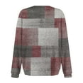 thumbnail image 6 of kytmyeq Women's Sweatshirts Prints Trendy Crewneck Long Sleeve Shirts Color Block Pullover Tops Comfy, 6 of 7