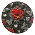 thumbnail image 5 of YAZAOO Decorative Wall Clock Size：25cm Crimson Elegance Design Pattern Clock, 5 of 10