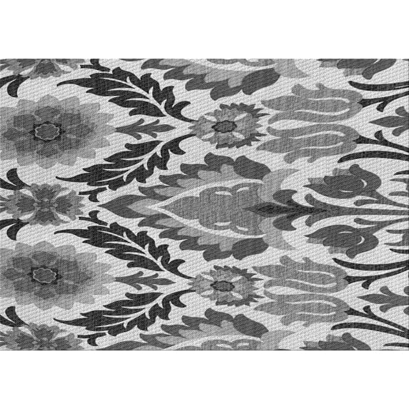 Ahgly Company Indoor Rectangle Patterned Silver Gray Area Rugs, 8' x 10'