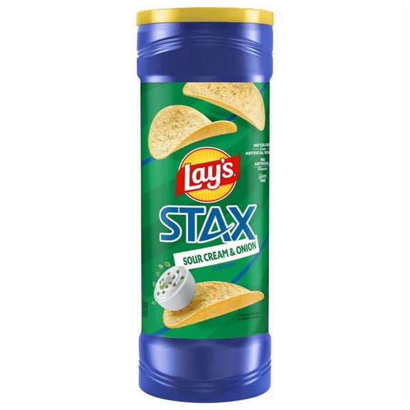 Lays® Stax Sour Cream and Onion Snacks Stacks Crisps Potato Chips