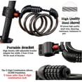 thumbnail image 4 of Bike Lock High Security 5 Digit Resettable Combination Coiling Cable Lock Best for Bicycle Outdoors, 1.2mx12mm Black, 4 of 6