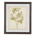thumbnail image 2 of Wooden Frame Wall Art with Botanical Design Set of 4 Green and Brown, 2 of 5