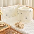 thumbnail image 5 of Protector transpirable para cama de bebé - Tejido suave, diseño anticaída - Evita que las extremidades se enreden, fácil de instalar - para cunas, niños pequeños, decoración neutra, 5 of 5