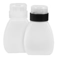 thumbnail image 1 of SWETRACE 2Pcs Refillable Pump Bottles Transparent Plastic nail Remover Storage for Nail Artists, 1 of 8