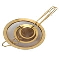 thumbnail image 1 of Colador de Malla Fina de Acero Inoxidable Titanio Dorado con Mango Largo, 1 of 6