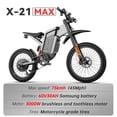 thumbnail image 4 of 45Mph EKX X21 Max Electric Bike for Adul,60V30AH LG Battery 6000W(Peak)Motors,19 inch off road Fat Tire electric motorcycle Full Suspension Full Hydraulic Brake UL2849, 4 of 7