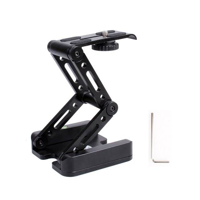 Soporte Plegable Z-9 en Aleación de Aluminio para Cámaras DSLR y Mirrorless, Resistencia Máxima de 3.5kg, Ajuste de Ángulo Flexible y Diseño Compacto