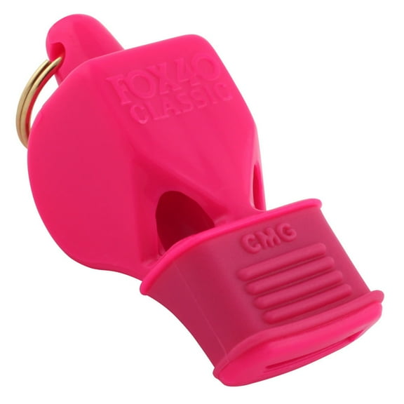 Fox 40 Classic CMG Safety 3-Chamber Pealess Whistle, Pink