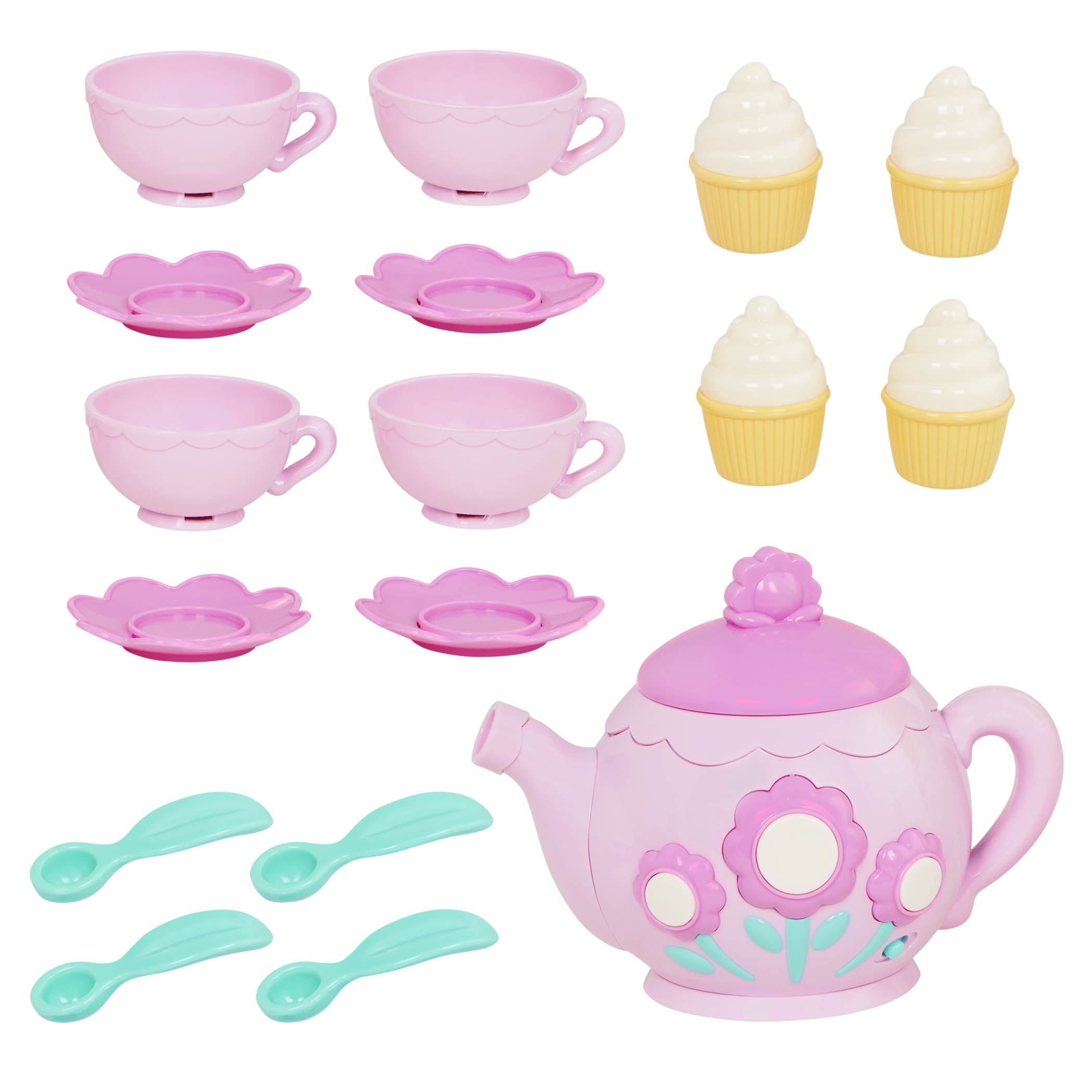 Battat La Dida Musical Tea Party Set with Cups  Cupcakes, Toddler and Preschool Toys