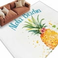thumbnail image 2 of 6'x9' Area Rugs, Summer Pineapple Indoor Outdoor Area Rug for Living Room Bedroom, Watercolor Modern Art Tropical Fruit Washable Bathroom Rugs Kitchen Floor Carpet Mats Home Decor Aesthetic, 2 of 8