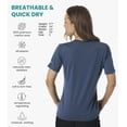 thumbnail image 2 of Merino.tech Women's Short Sleeve T-Shirt - Merino Wool Tee with Merino Sox Included, Charcoal Grey - L, 2 of 7