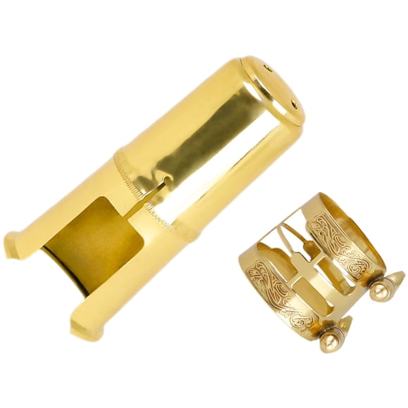 BRIGHTFUFU 1Jgo Clip De Ligadura Para Saxofón Alto Con Ajuste Vertical Y Dorado Único
