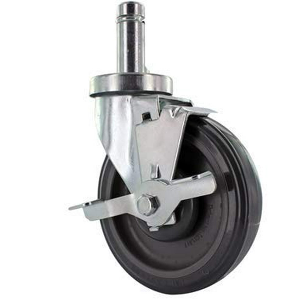 CasterHQ Universal Steel Wire Post Shelving Caster 5" Polyurethane