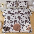 thumbnail image 6 of PERFEMET Cow Print Bedding Set Twin Size for Girls Reversible Comforter Set Animal Theme Bed Set for Kids Women-100% Microfiber Soft Bedding, Twin, Coffee, 6 of 6