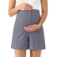 thumbnail image 2 of Cavosen Womens Drawstring Shorts Viscose Over The Belly Loose Maternity Shorts Wide Leg Elastic Waist Pregnancy Shorts Solid Breathable Summer Lounge Pants, 2 of 9