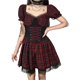 thumbnail image 2 of SAYOO mujeres adolescente gótico Lolita vestido Vintage con cordones Adorable Grunge capas vestidos Sexy malla Punk manga larga/camisa SAYOO Casual, 2 of 9