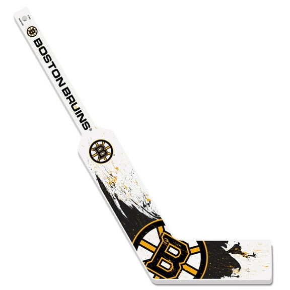 Boston Bruins Goalie Splatter Mini Hockey Stick
