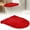 Red, variant on Blue Stone Solid Color Toilet Lid Cover: Plush Elastic Non Material Washable Fit