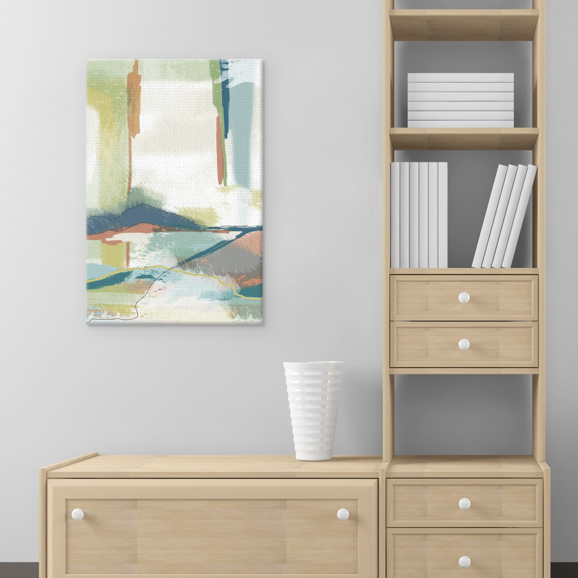 Masterpiece Art Gallery Deconstructed Landscape 4 MT Abstract by Jan Weiss Canvas Art Print