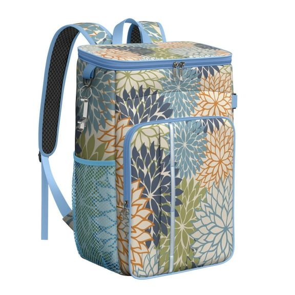Rustic Style Cooler Backpack - 20L Insulated Soft Cooler Bag, Vintage Design for Picnic & Beach