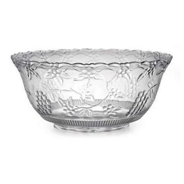 Giftacious 8 Qt Clear Plastic Punch Bowl, Heavy Duty, Disposable, 6 Count