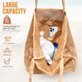 thumbnail image 4 of Bolsa de playa HOHOM para mujer, viajes de verano, de malla, resistente a la arena, 4 of 8