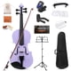thumbnail image 1 of ADM Violín acústico para niños principiantes, violín acústico de tamaño 1/4 para adolescentes, estudiantes, kit de iniciación de violín con estuche rígido, colofonia, reposabrazos, arco, atril y cuerd, 1 of 5