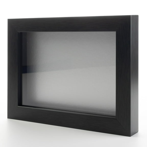9x12 Shadow Box Frame Gray Stained Real Wood with a Silver Acid-Free Backing | 3/4" of Usuable