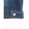 thumbnail image 2 of Raenseen Veste en Denim Décontractée pour Femme à Boutons, Manches Mi-Longues, Manteau en Jean d'Automne, Hauts, Bleu Foncé, TTG, 2 of 8