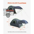 thumbnail image 3 of KFFKFF Camping Tent for Pickup Truck, Suitable for 5.5-6.0 ft Trucks, PU2000 mm Waterproof 2-3 Person Sleeping Tent for Truck Bed, Durable Camper Shell with Extendable Canopy, Rain Cover, Carry Bag, 3 of 9
