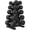 200 lb (10, 15, 20, 25, 30 lb) X 2 & Rack, variant on HANDBODE 150 lb Hex Dumbbell Set Rubber Encased Free Weights, Home Weight Set with Enlarged A-Frame Rack, Pair of 5/10/15/20/25 lb