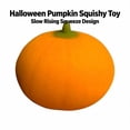 thumbnail image 3 of Halloween Pumpkin Squishy Toy with Slow Rising Squeeze Design, Single Piece, Orange and Green, for Office Desk and Kids Play, Relaxation Squeeze Toy, 3 of 3